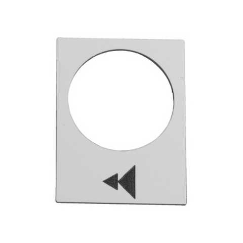 Schneider Electric Marked Legend 30 X 40mm White Raise or Right Slow-Fast ZB2BY4903