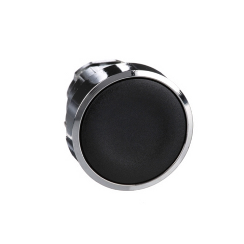 Schneider Electric Harmony XB4 Black Flush Push Button Head Ø22 Spring Return Unmarked ZB4BA2