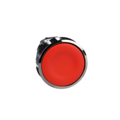 Schneider Electric Harmony XB4 Red Flush Push Button Head Ø22 Spring Return Unmarked ZB4BA4 - Slide 1