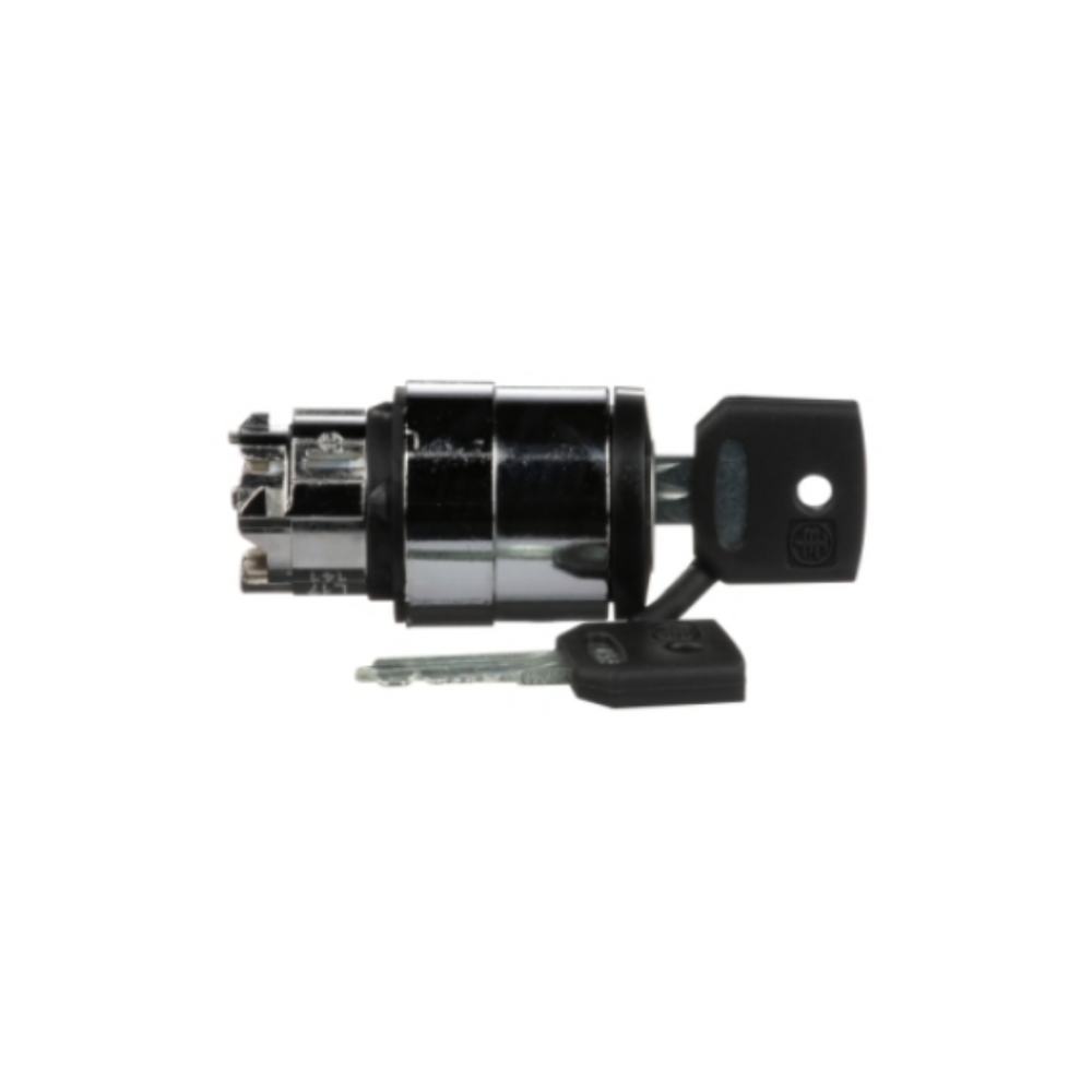 Schneider Electric Key Switch Selector Head Metal Black Ø22 Key n°455 2 Positions Stay Put ZB4BG4