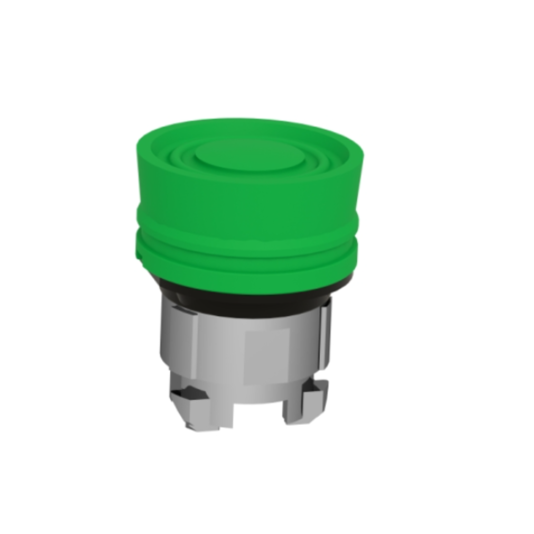 Schneider Electric Harmony XB4 Green Flush Push Button Head Ø22 Spring Return Unmarked ZB4BP3S