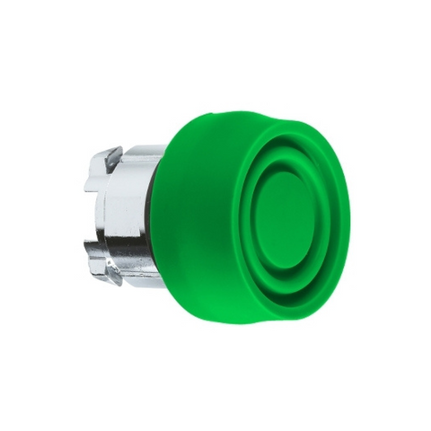 Schneider Electric Harmony XB4 Green Flush Push Button Head Ø22 Spring Return Unmarked ZB4BP3S