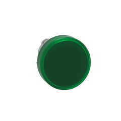 Schneider Electric Harmony XB4 Green Pilot Light Head Ø22 Plain Lens for Integral LED ZB4BV033 - Slide 1