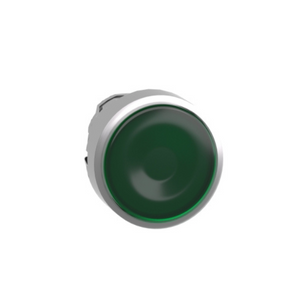 Schneider Electric Harmony XB4 Green Flush Illuminated Push Button Head Ø22 Spring Return for Integral LED ZB4BW333