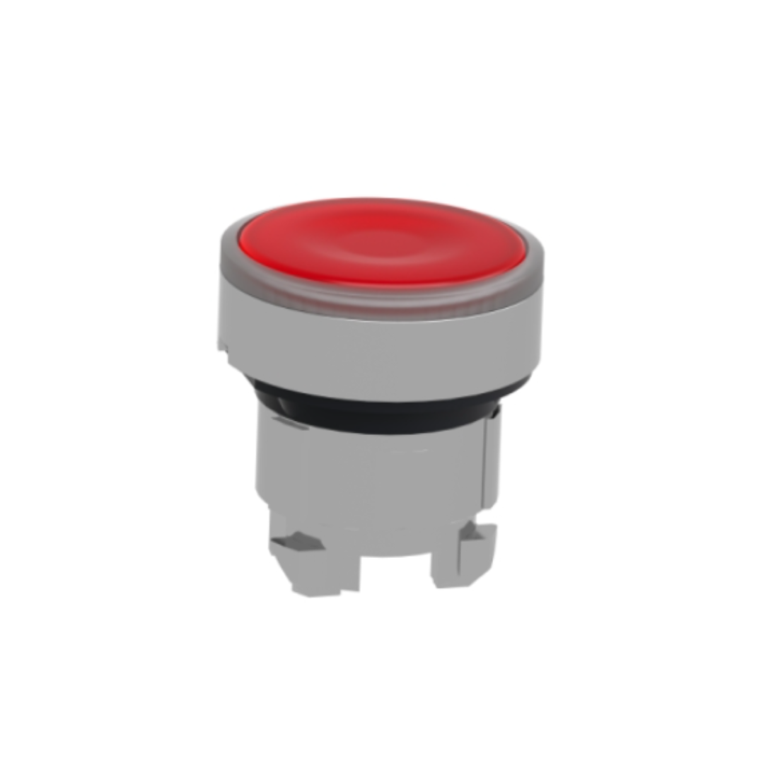 Schneider Electric Harmony XB4 Red Flush Illuminated Pushbutton Head Ø22 Spring Return for BA9s Bulb ZB4BW34