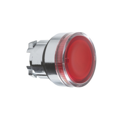 Schneider Electric Harmony XB4 Red Flush Illuminated Pushbutton Head Ø22 Spring Return for BA9s Bulb ZB4BW34