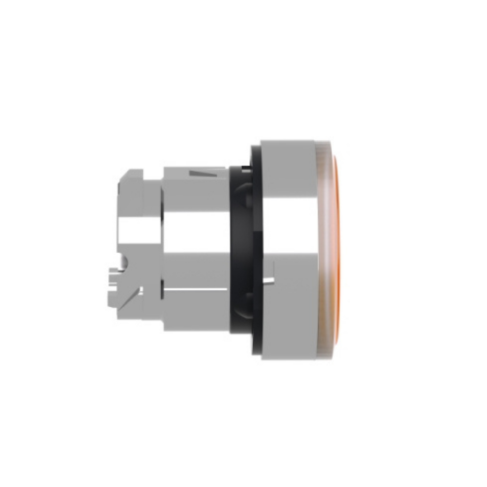 Schneider Electric Harmony XB4 Head for Illuminated Push Button Metal Orange Flush 22mm Universal LED Spring Return Plan Lens ZB4BW353