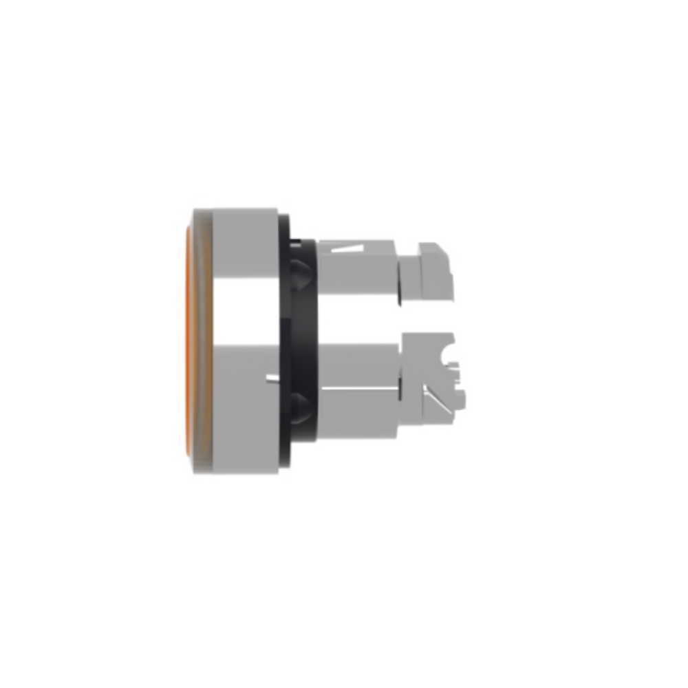 Schneider Electric Harmony XB4 Head for Illuminated Push Button Metal Orange Flush 22mm Universal LED Spring Return Plan Lens ZB4BW353
