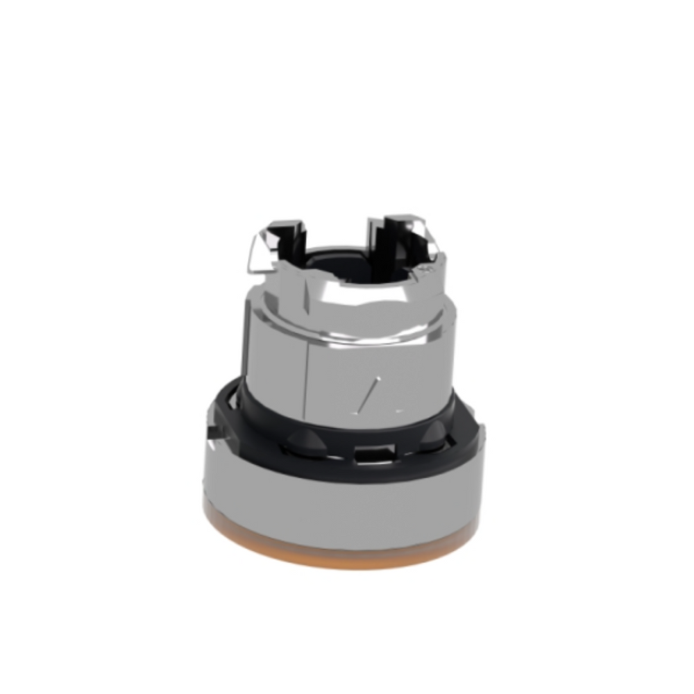Schneider Electric Harmony XB4 Head for Illuminated Push Button Metal Orange Flush 22mm Universal LED Spring Return Plan Lens ZB4BW353
