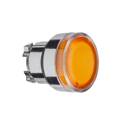 Schneider Electric Harmony XB4 Orange Flush Illuminated Pushbutton Head Ø22 Spring Return for BA9s Bulb ZB4BW35