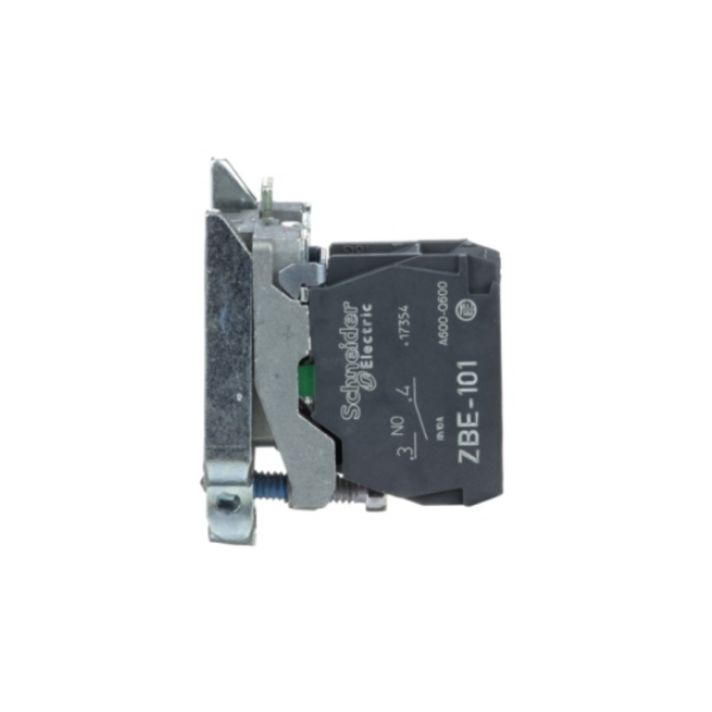 Schneider Electric Harmony XB4 Single Contact Block with Body/Fixing Collar 1NO Screw Clamp Terminal ZB4BZ101