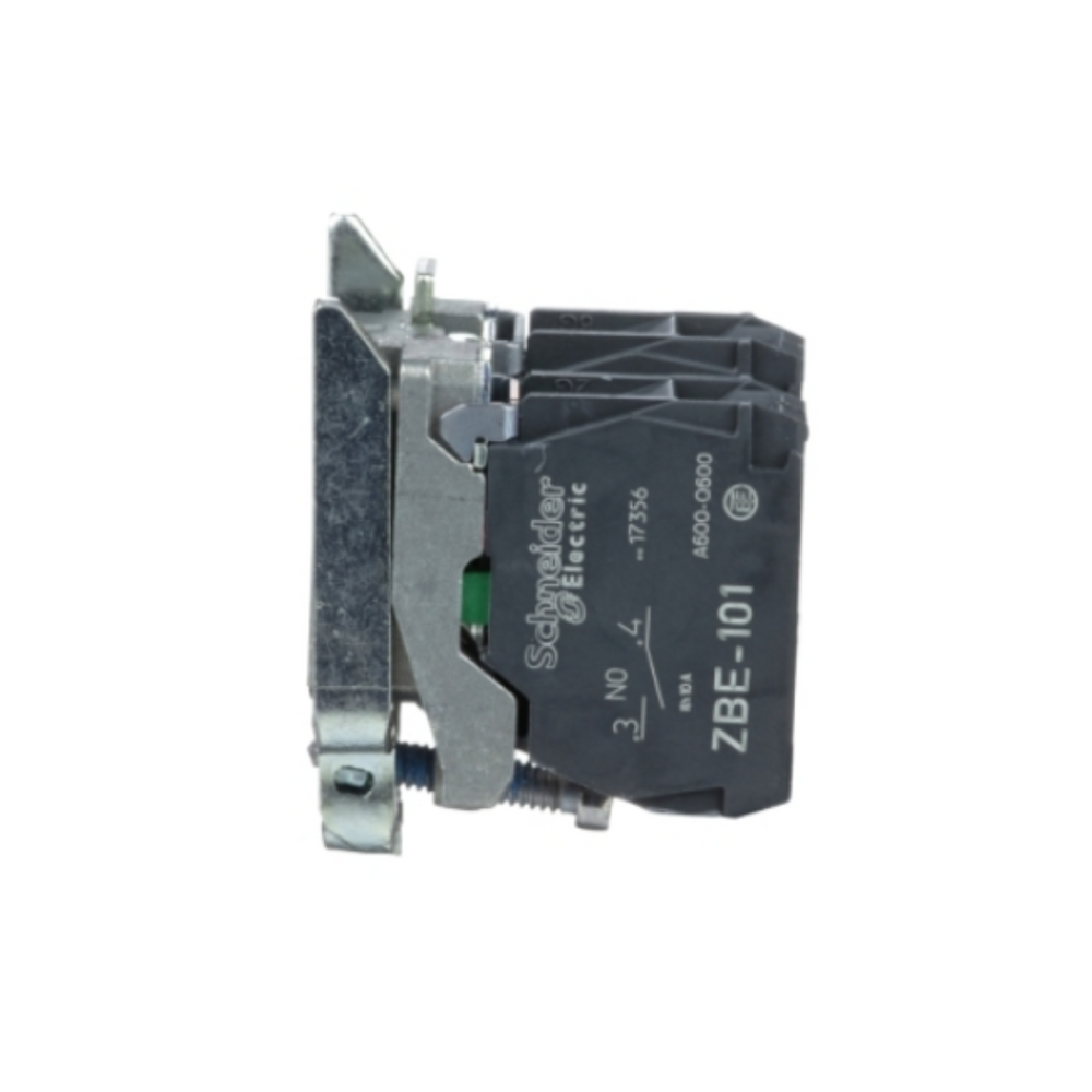 Schneider Electric Harmony XB4 Single Contact Block with Body/Fixing Collar 1NO + 1NC Screw Clamp Terminal ZB4BZ105