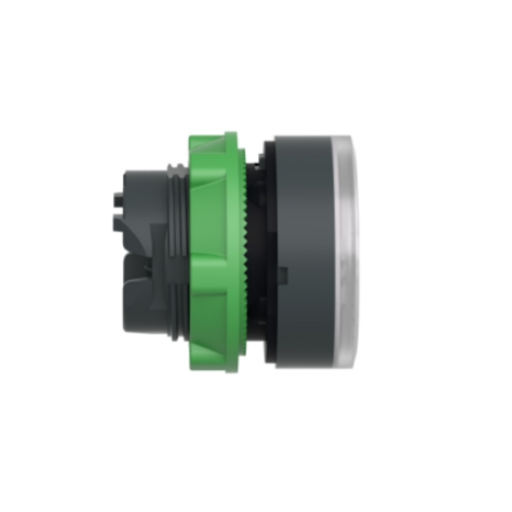 Schneider Electric Harmony XB5 White Flush Illuminated Pushbutton Head Ø22 Spring Return for Integral LED ZB5AW313
