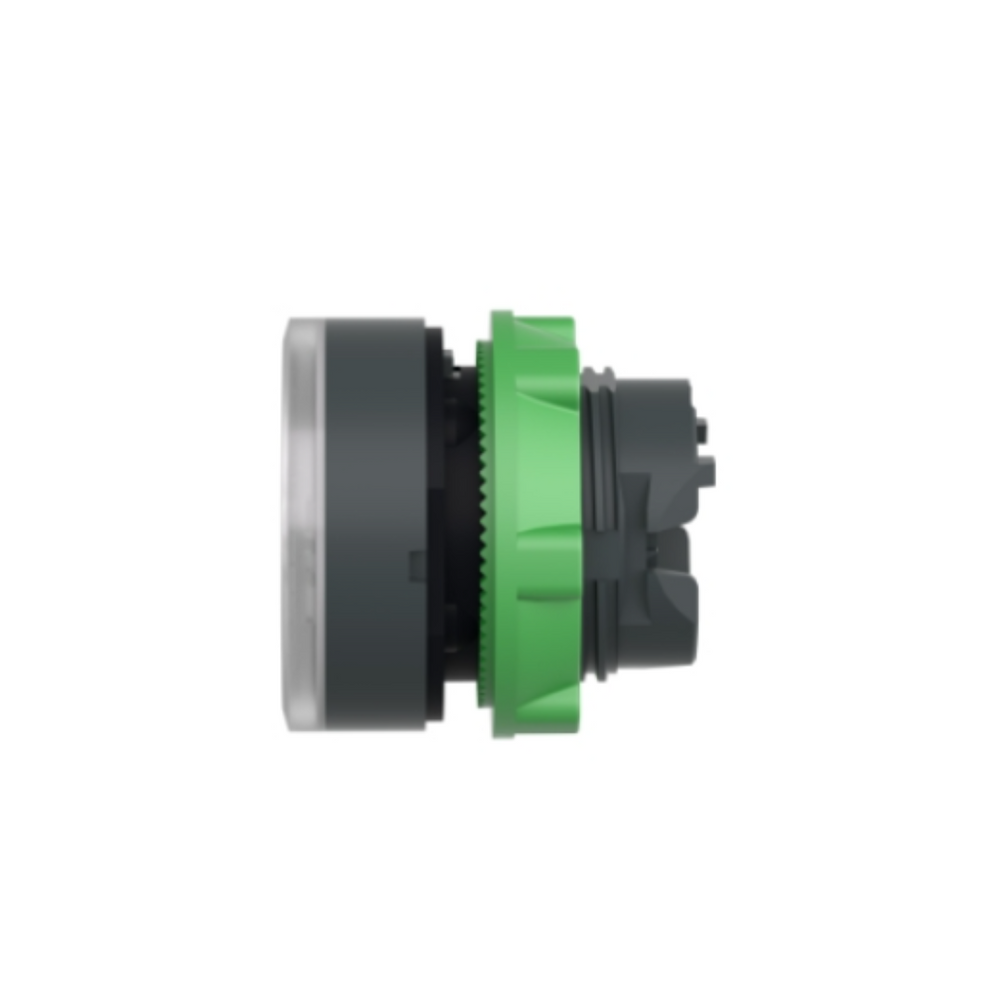Schneider Electric Harmony XB5 White Flush Illuminated Pushbutton Head Ø22 Spring Return for Integral LED ZB5AW313
