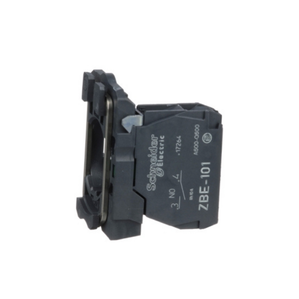 Schneider Electric Harmony XB5 Single Contact Block with Body/Fixing Collar 1NO Screw Clamp Terminal ZB5AZ101