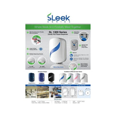 Sleek Series SL 1300 Center Pull Tissue Dispenser - Blue - Slide 7