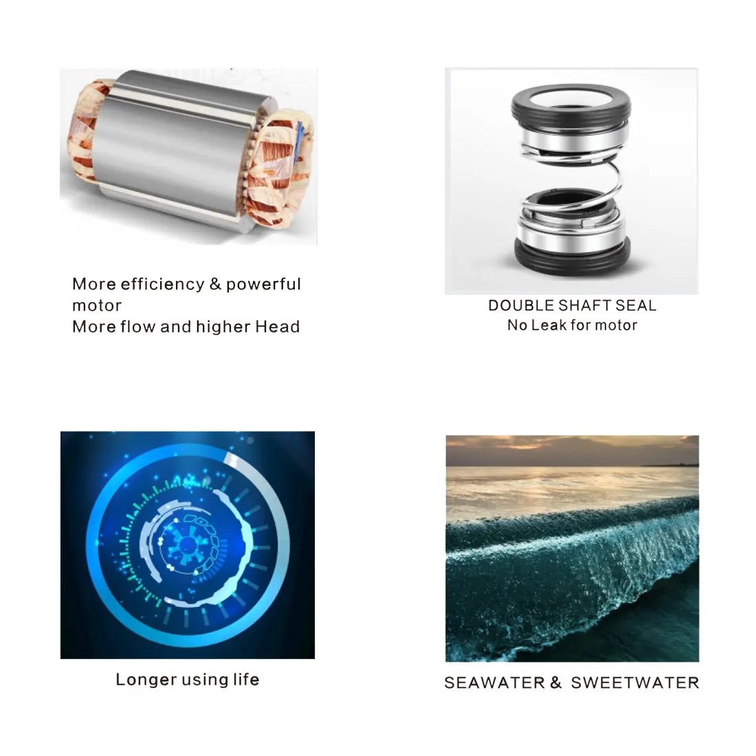 Spaino 0.5HP Submersible Clean Water Pump NOVA50