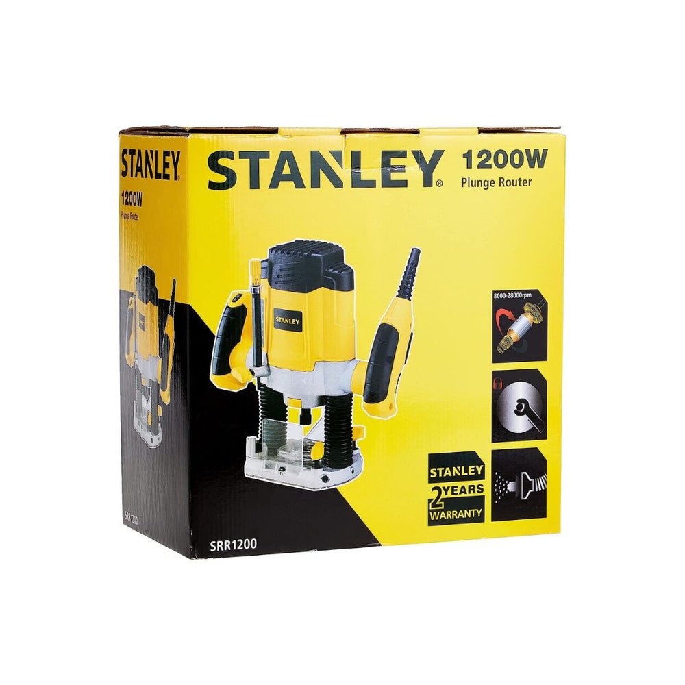 Placa Router Stanley Stanley SRR1200-B5 Power Tool, Corded Plunge Router 1200W in UAE