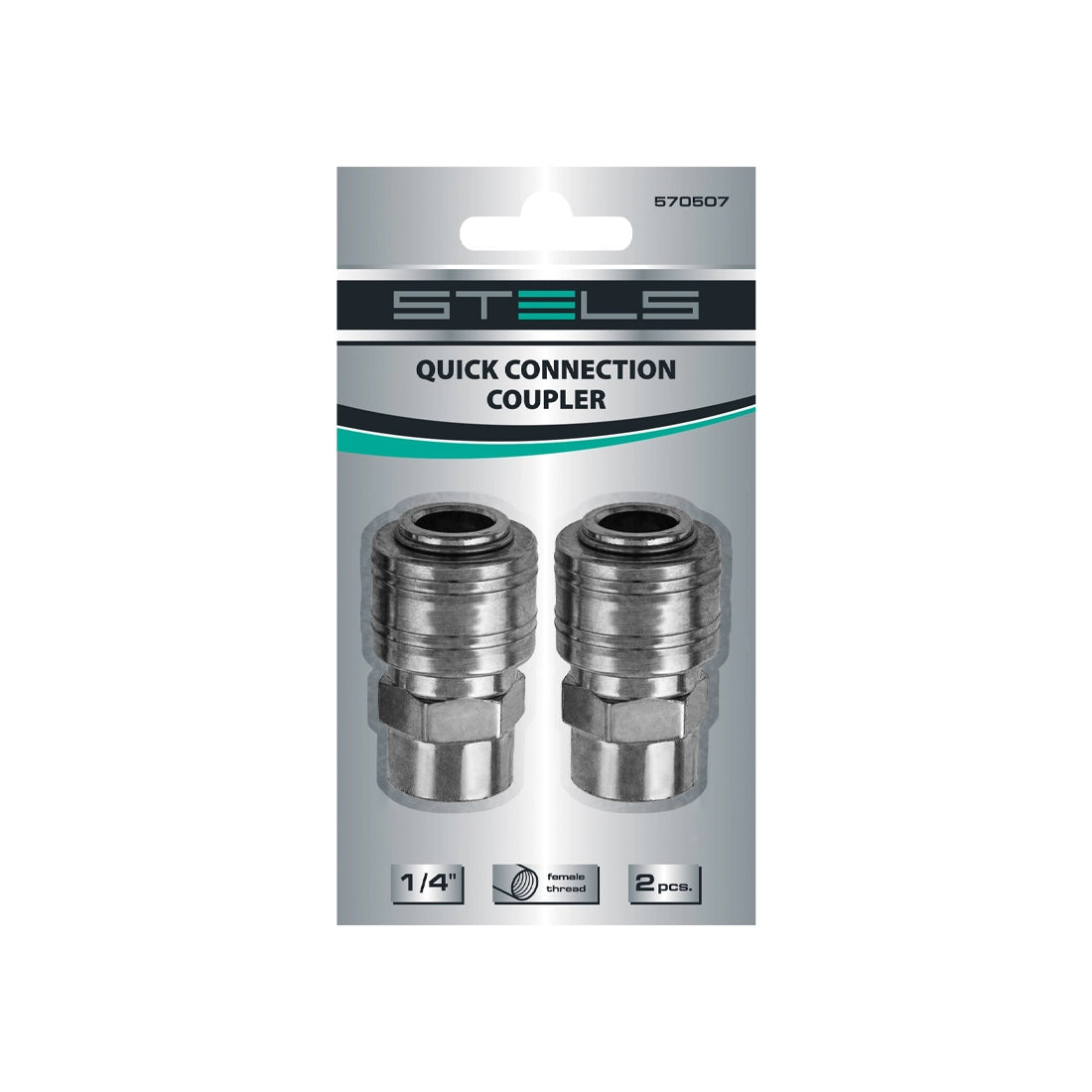 Stels Quick Connection Coupler Female Thread 1/4 inch 2 pcs 570507