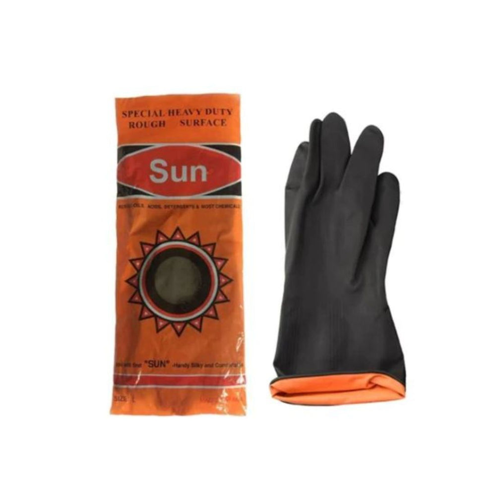 Sun Brand SUNB100 Latex Rubber Gloves Black