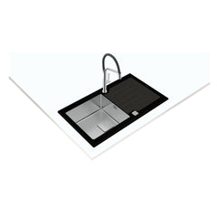 Teka Inset PureLine Glass Sink Diamond RS15 1B 1D 86 AUTO BK - Slide 5