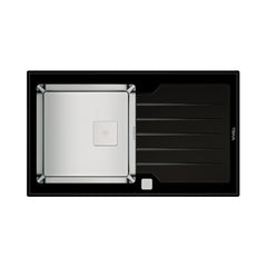 Teka Inset PureLine Glass Sink Diamond RS15 1B 1D 86 AUTO BK - Slide 2