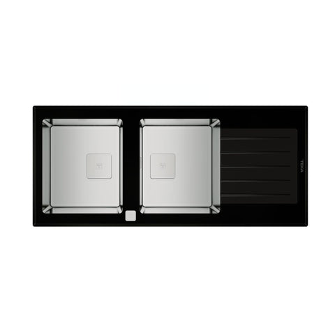Teka Inset PureLine Glass Sink Diamond RS15 2B 1D AUTO