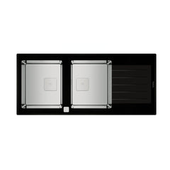 Teka Inset PureLine Glass Sink Diamond RS15 2B 1D AUTO - Slide 1