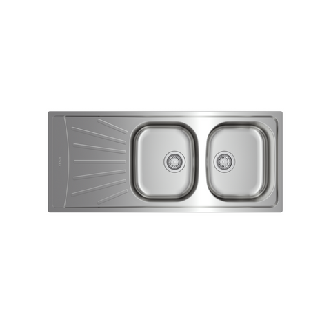 Teka Inset Two Bowls One Drainer Reversible Sink Tekaway Starbright 80 E-XN 2B 1D