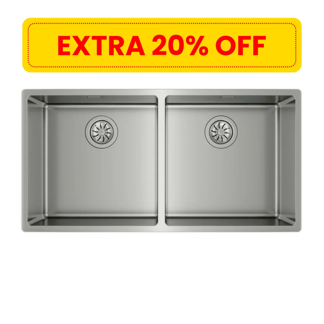 Teka Undermount Stainless Steel Sink with Two Bowls Be Linea RS15 2B 860