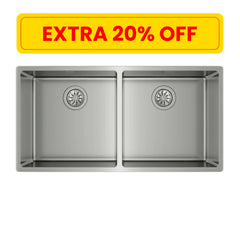 Teka Undermount Stainless Steel Sink with Two Bowls Be Linea RS15 2B 860 - Slide 1