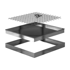 Tomax Tile Type 3mm Aluminum Plate Manhole Cover 65mm Height - Slide 2