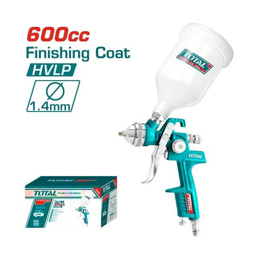Total Tools Air Spray Gun 2-3.5bar Operating Pressure TAT10601