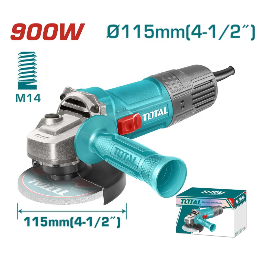 Total Tools Angle Grinder 900W M14 Spindle Thread TG109115563