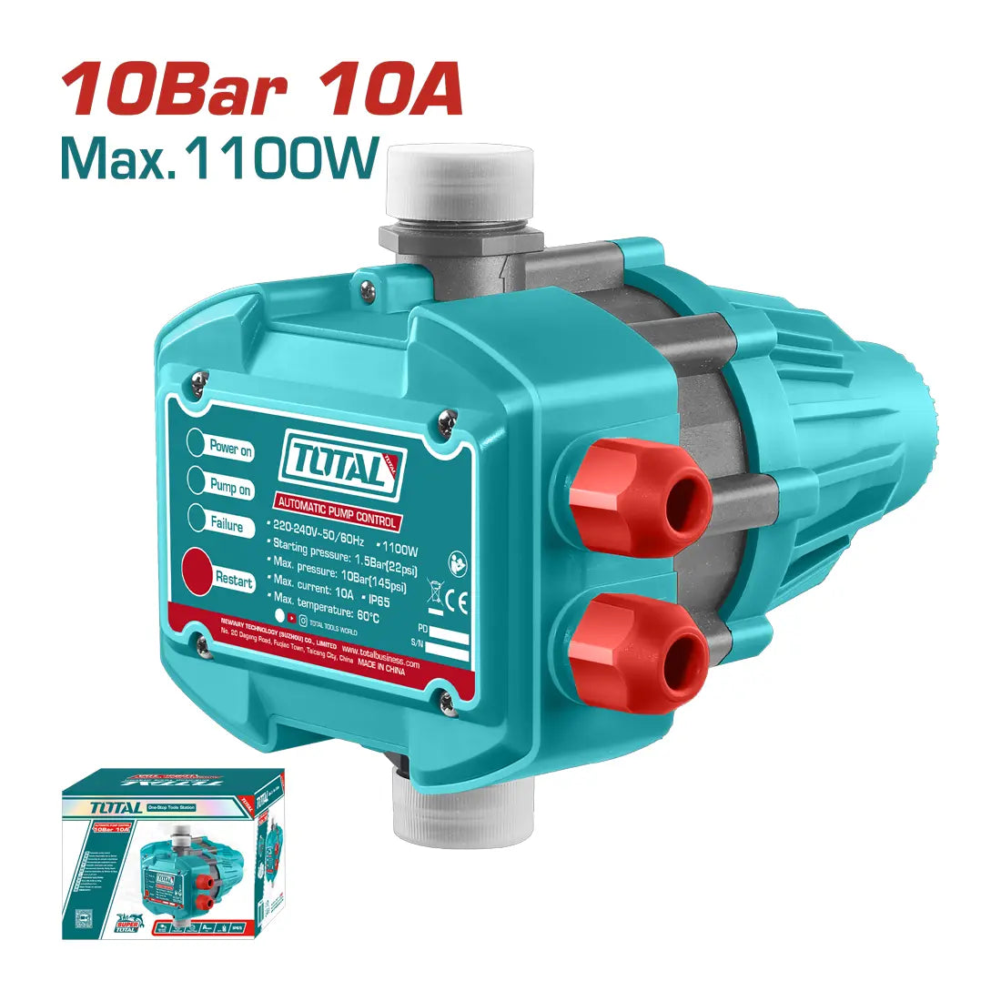 Total Tools Automatic Pump Control 1100W 1.5bar Staring Pressure TWPS101