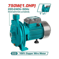 Total Tools Centrifugal Water Pump 1.0HP Copper Wire Motor TWP27506 - Slide 2
