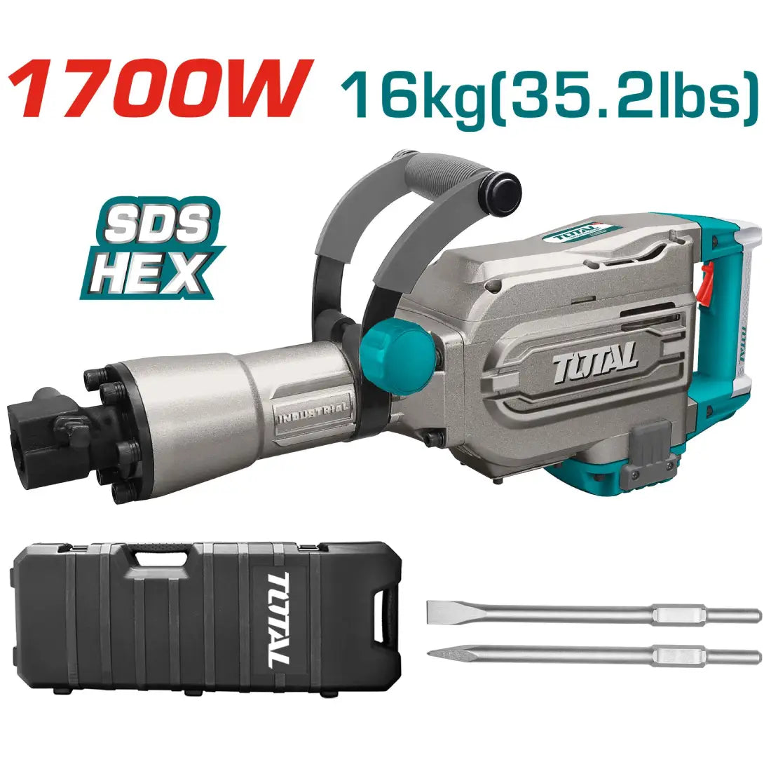 Total Tools Demolition Breaker 1700W 45J Impact Force TH215456