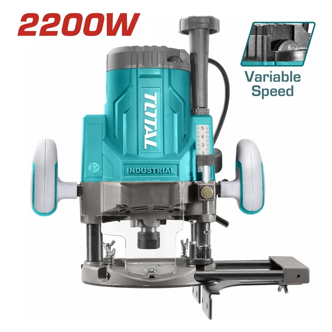 Total Tools Electric Router 2200W Variable Speed Control TR111226