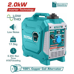 Total Tools Inverter Gasoline Generator 2.0kW Maximum Output TP523006 - Slide 2