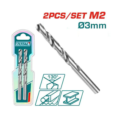 Total Tools M2 HSS Drill Bit 3mm TAC1200302