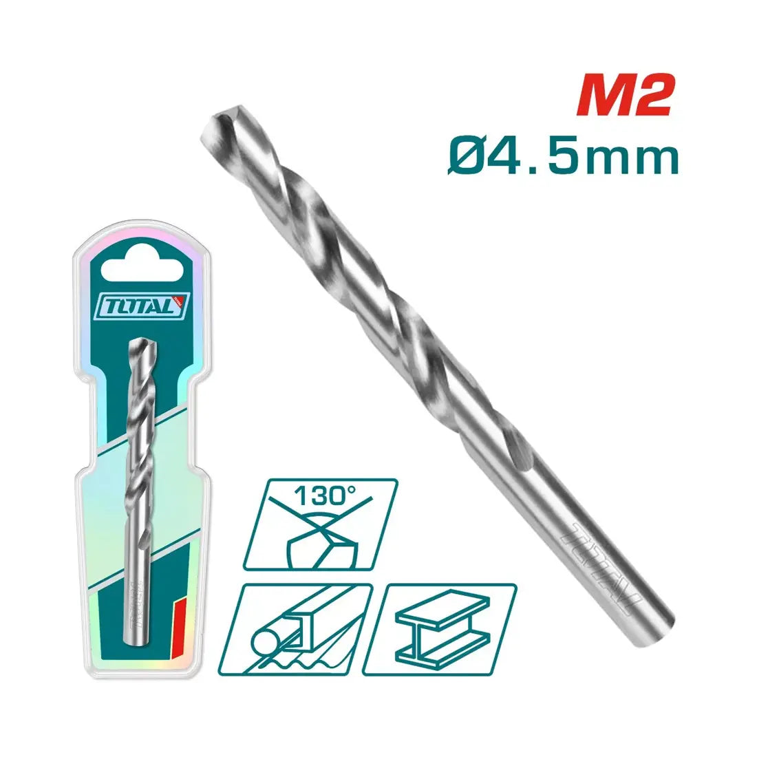 Total Tools M2 HSS Drill Bit 4.5mm TAC1200451