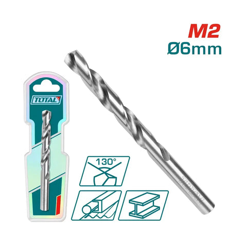 Total Tools M2 HSS Drill Bit 6mm TAC1200601