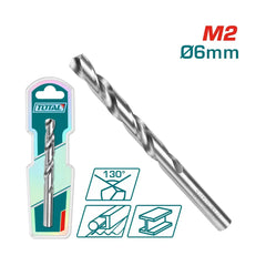 Total Tools M2 HSS Drill Bit 6mm TAC1200601 - Slide 1