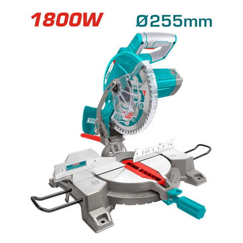Total Tools Mitre Saw 1800W 255x30mm Size Blade TS42152557