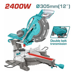 Total Tools Mitre Saw 2400W Parallel Dual Sliding Rails TS42183057 - Slide 2