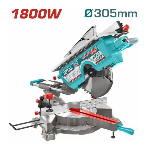 Total Tools Mitre Saw and Table Saw 1800W 305x30mm Size Blade TMS43183051