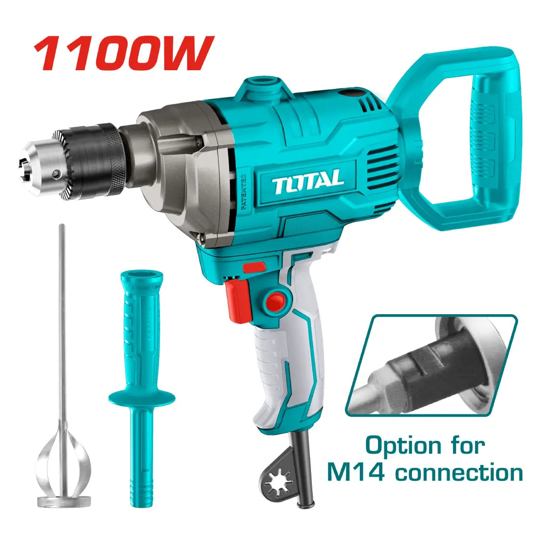 Total Tools Mixer 1100W 16mm Drilling Capacity TD61106