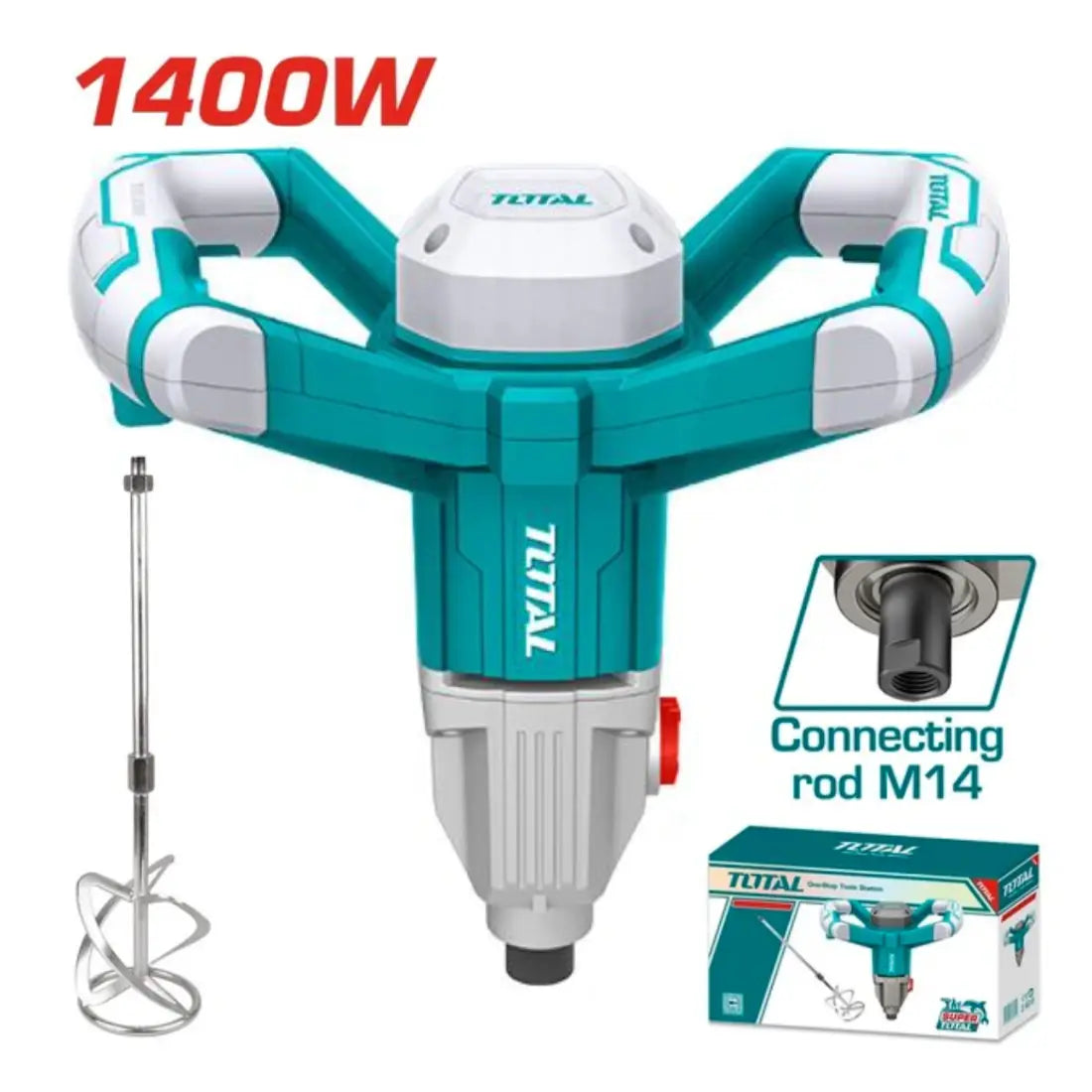 Total Tools Mixer 1400W M14 Mixing Pad Thread TD614006