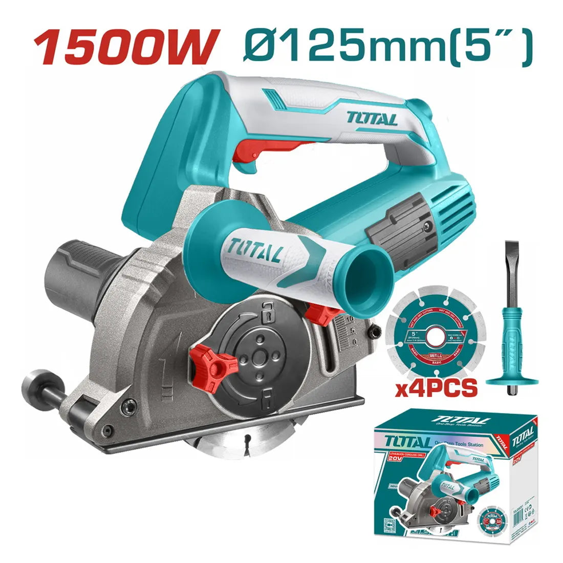 Total Tools Wall Chaser 1500W 125mm Disc Diameter TWLC1256