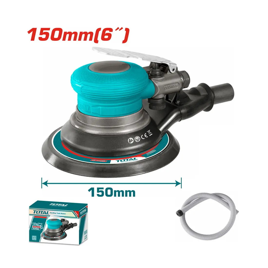 Total Tools Air Sander 150mm Sanding Pad TAT91512